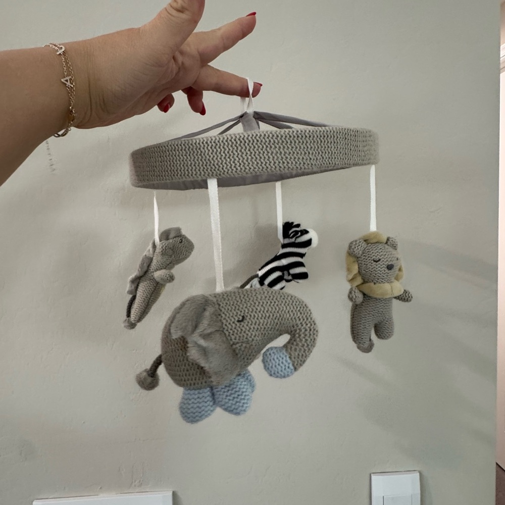 Pottery Barn Kids Gray and Black Baby Mobile